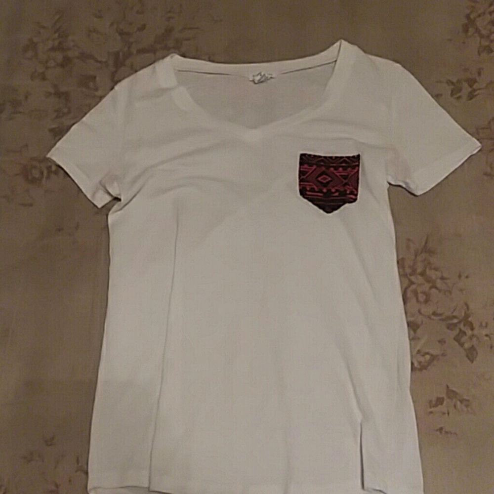 white shirt tribal print